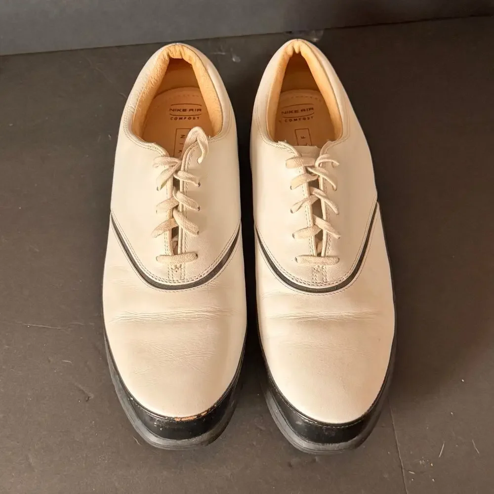 Nike Air Comfort Verdana Last Women's Leather Golf Shoes 9.5 UK7 EU41 Vtg Oxford